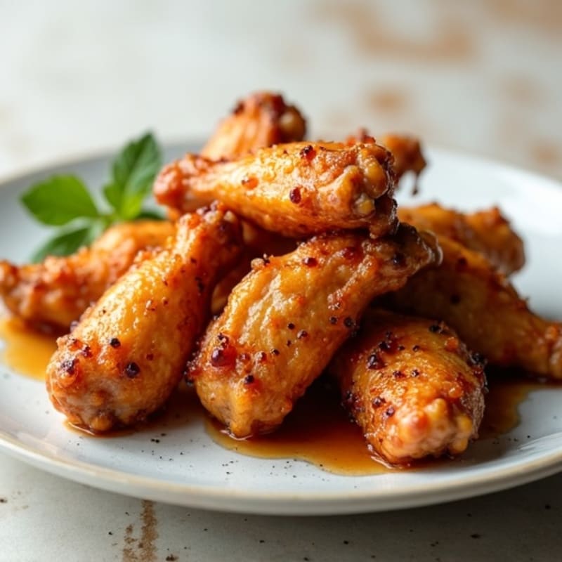 Crispy Baked Honey-Garlic Chicken Wings