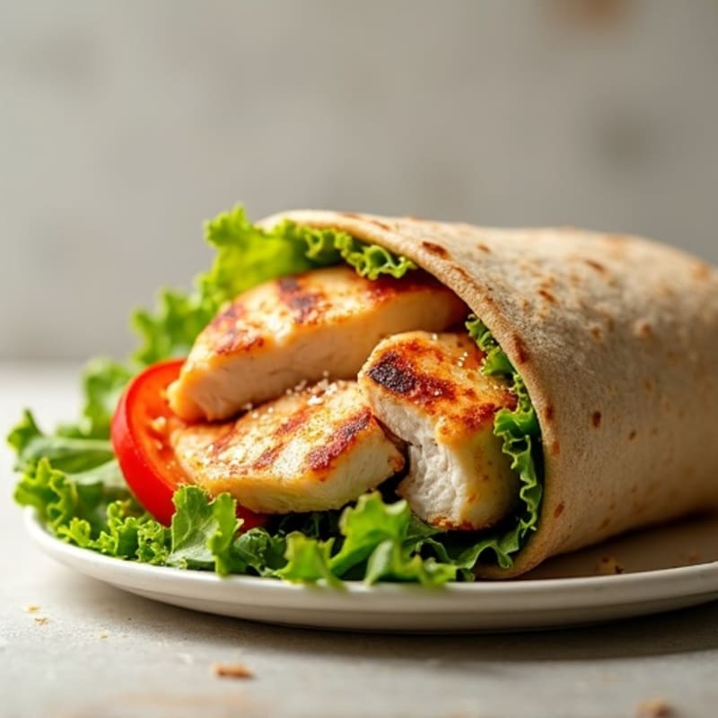 Crispy Grilled Chicken Caesar Wrap