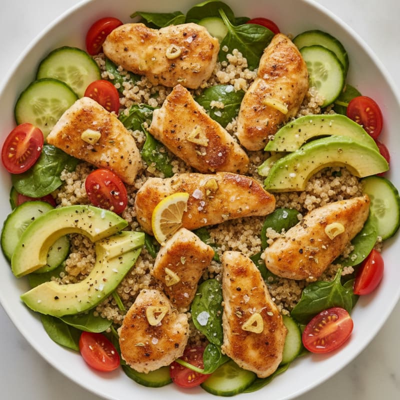 Lemon-Herb Chicken and Quinoa Power Bowl