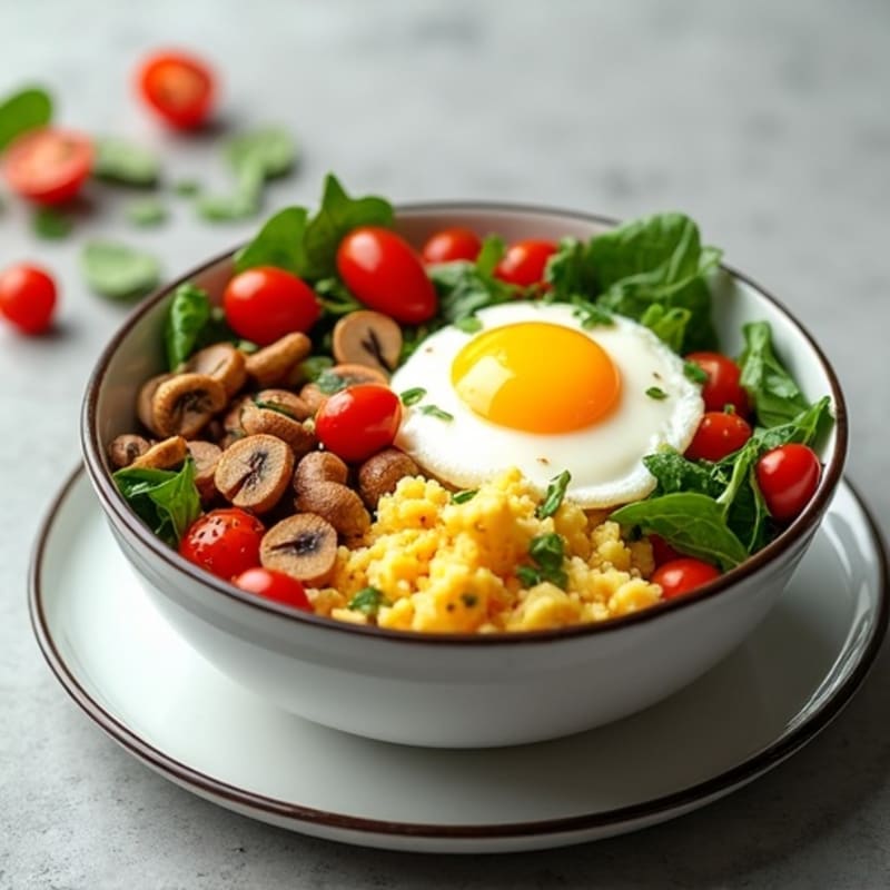 Protein-Packed Veggie and Egg White Scramble Bowl
