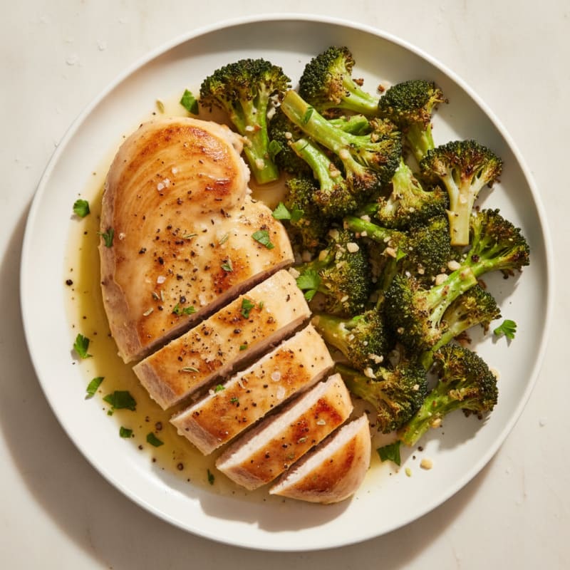 Lemon Herb Chicken with Roasted Broccoli