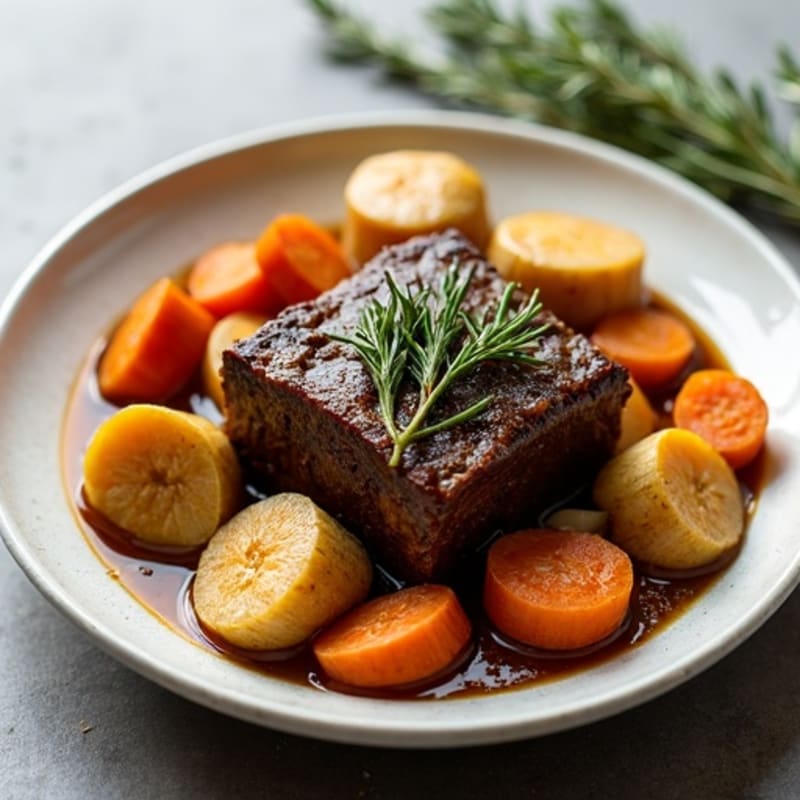 Herb Slow-Braised Short Ribs with Root Vegetables