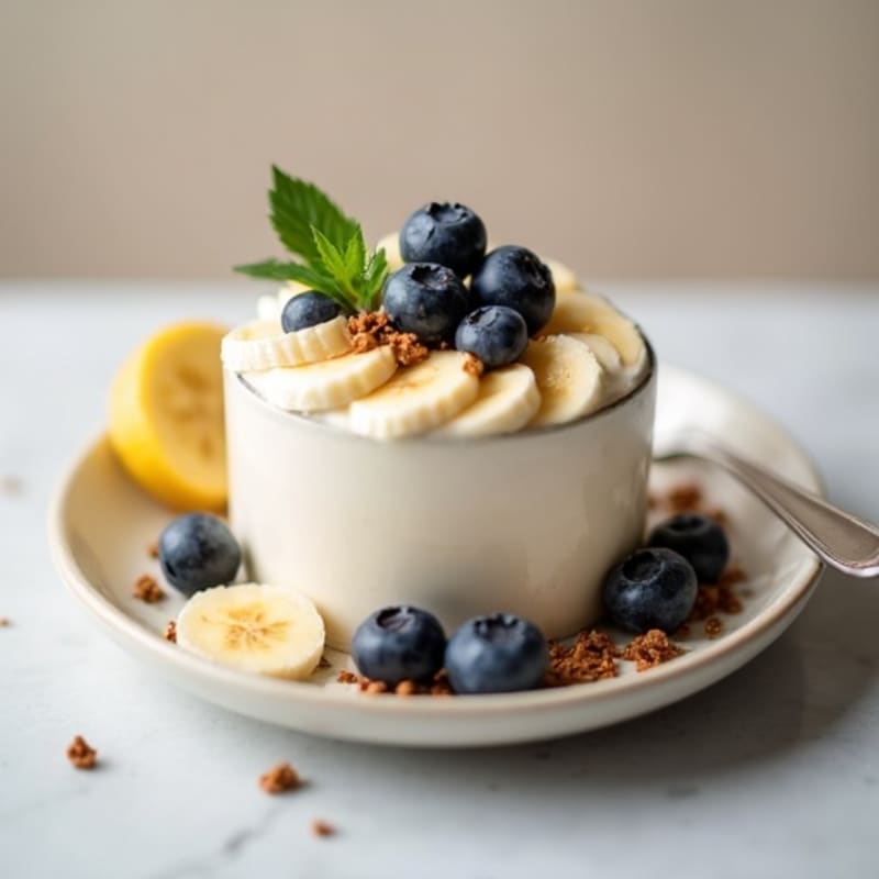 Coffee Protein Skyr Mousse with Banana