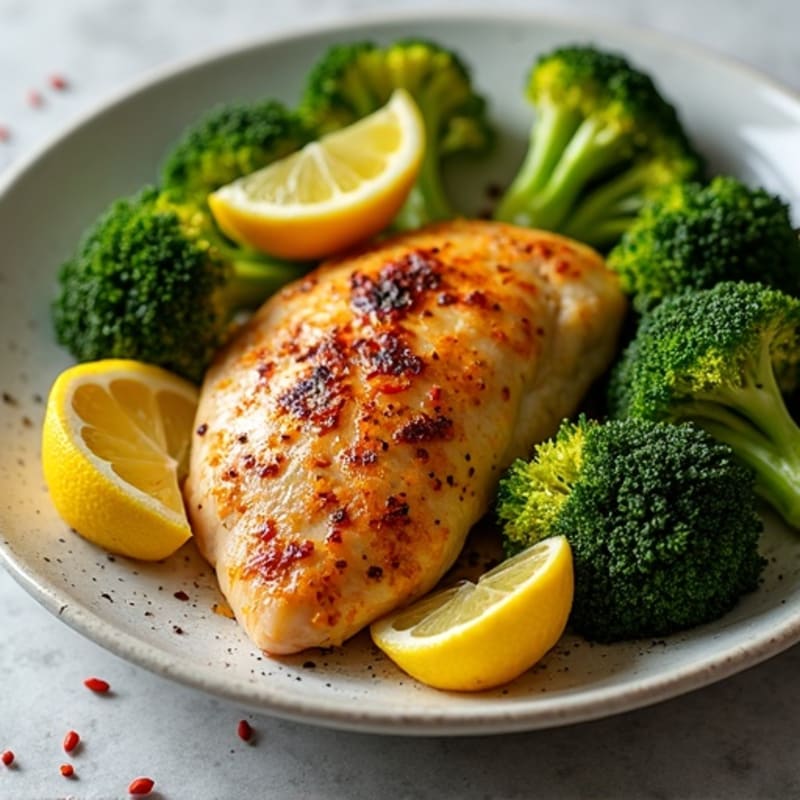 Crispy Sheet Pan Lemon Garlic Chicken and Broccoli