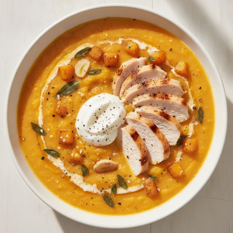 Roasted Butternut Squash Soup with Sage