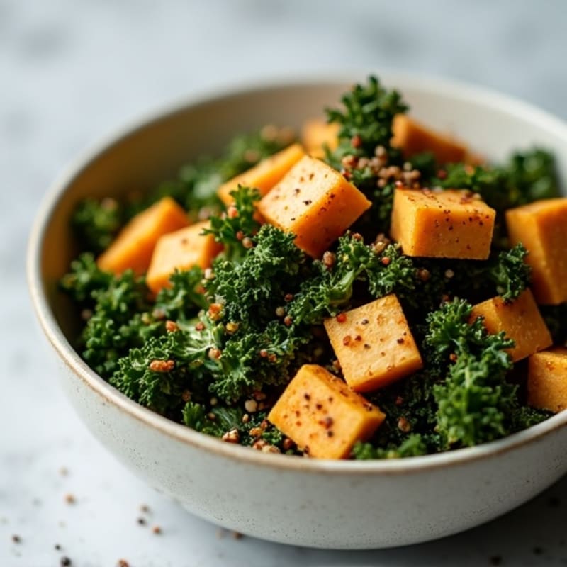 Crispy Roasted Seasoned Kale Chips with Protein Boost
