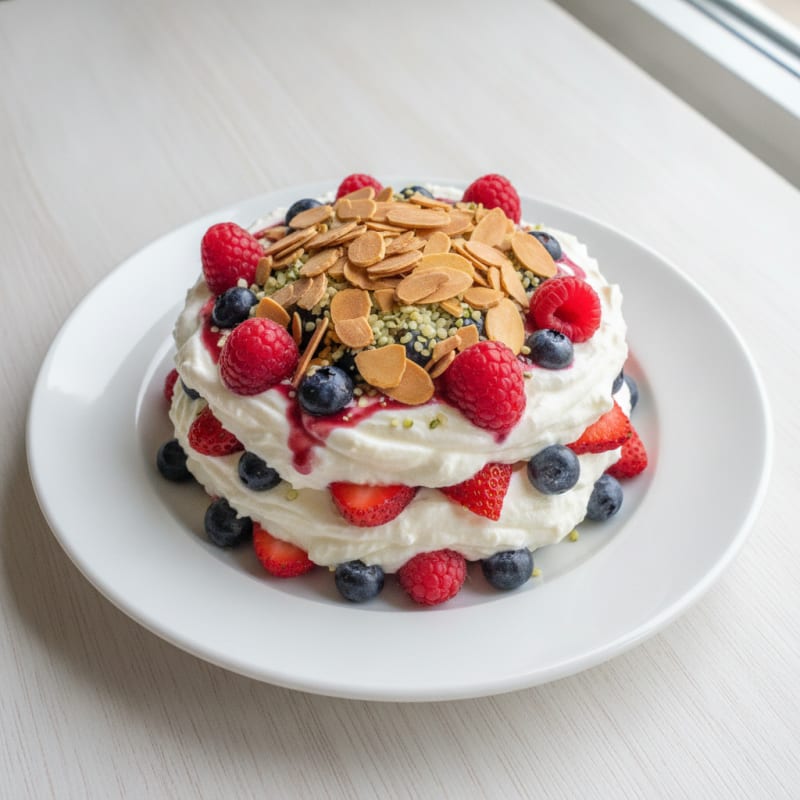 Greek Yogurt Protein Parfait with Mixed Berries