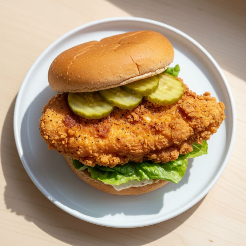 Buttermilk Fried Chicken Sandwich with Pickles