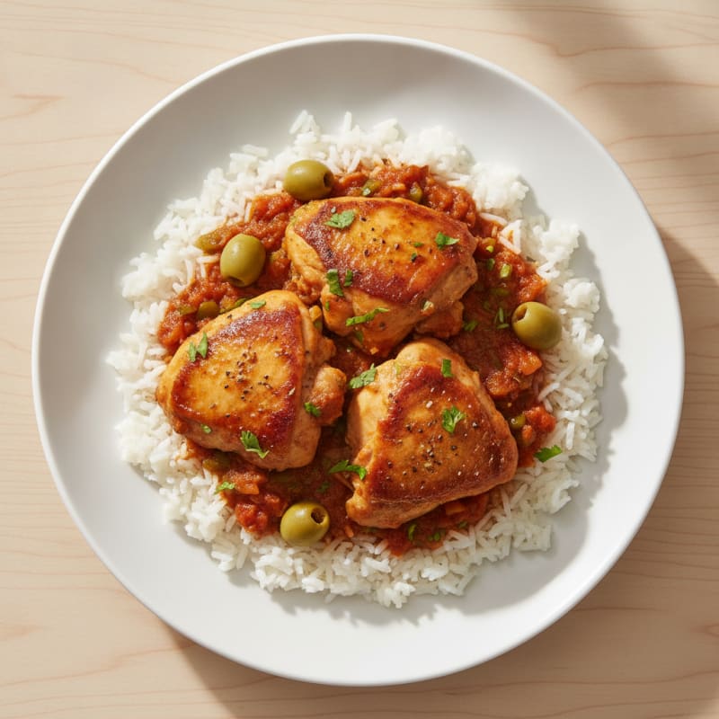 Dominican Braised Chicken with Rice