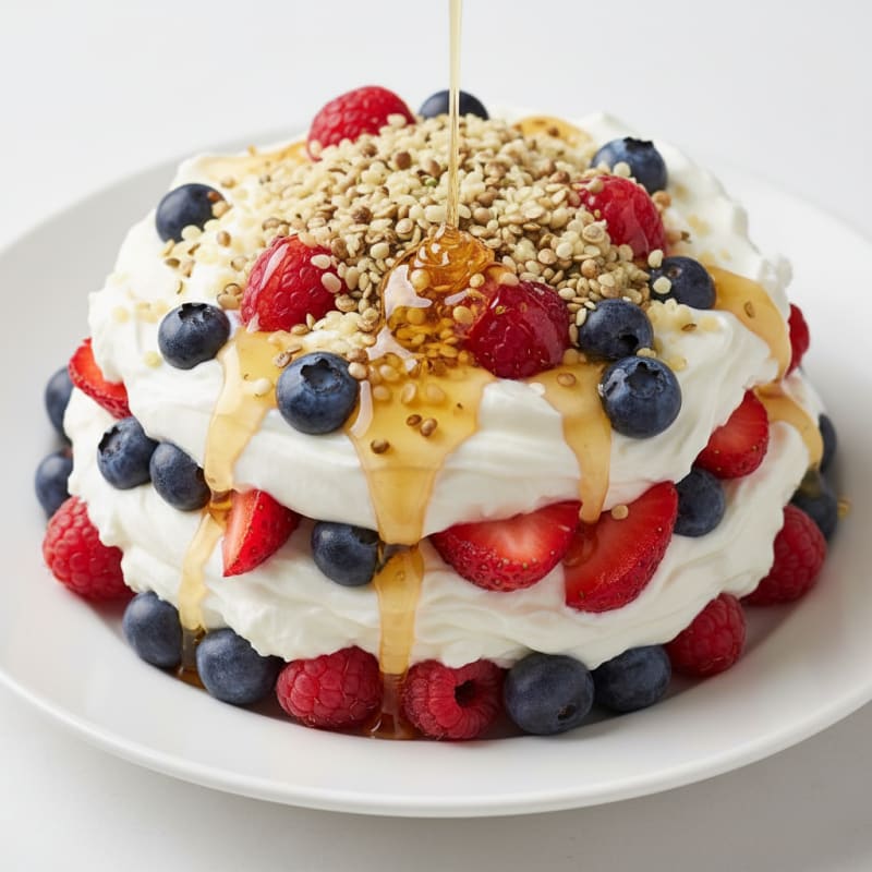 Greek Yogurt Protein Parfait with Mixed Berries