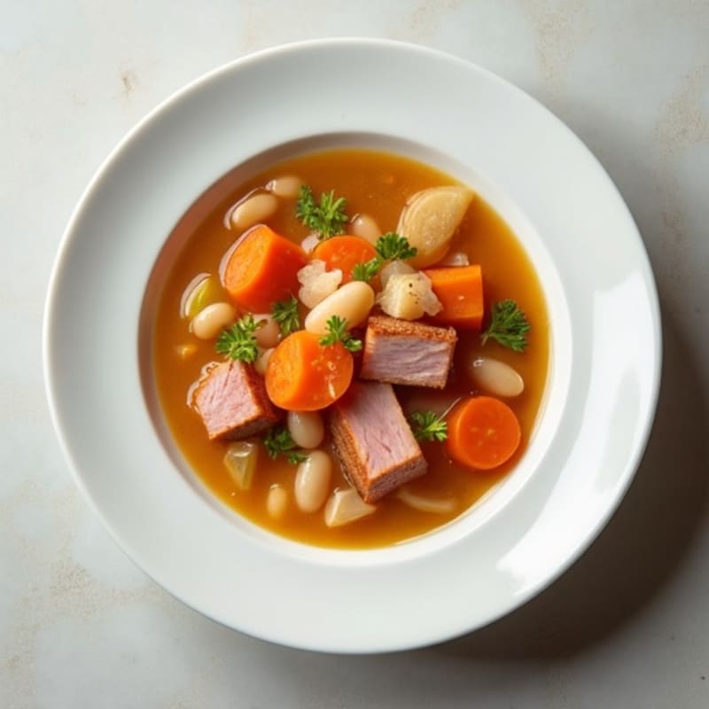 Hearty Smoked Ham and Bean Soup
