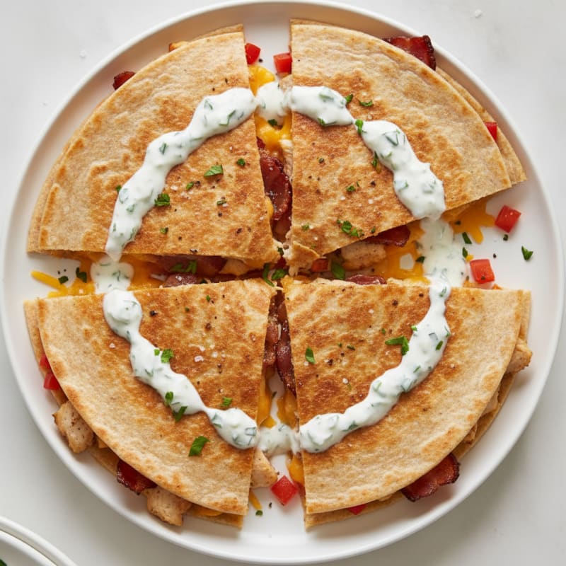 Chicken Bacon Ranch Quesadilla