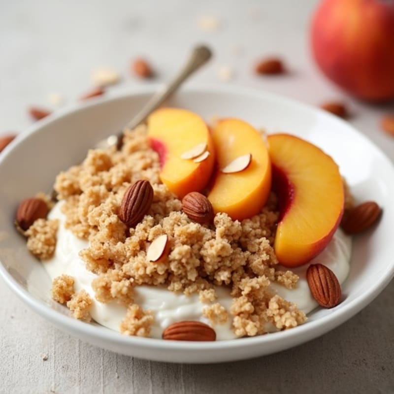 Fresh Peach Oatmeal Crumble
