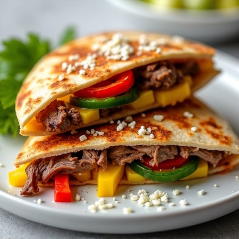 Grilled Steak and Bell Pepper Quesadillas