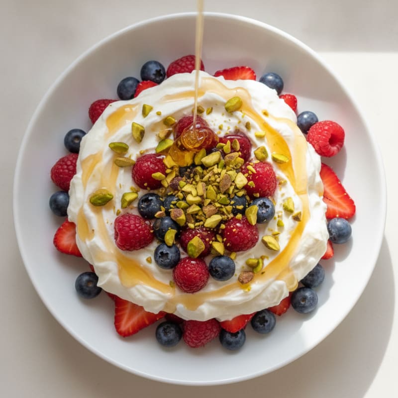 Greek Yogurt Protein Parfait with Mixed Berries