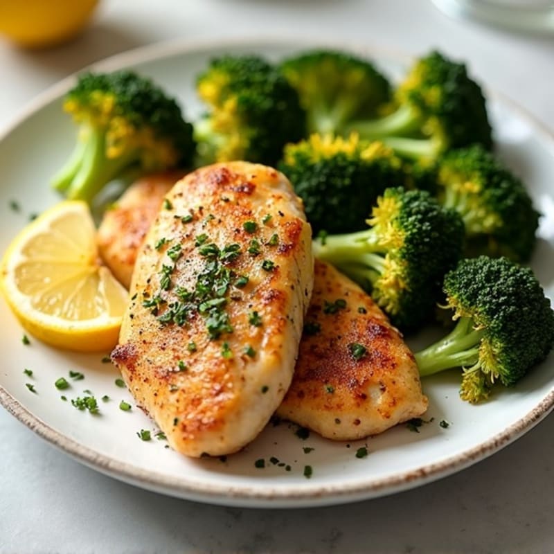 Sheet Pan Lemon Garlic Chicken and Crispy Broccoli