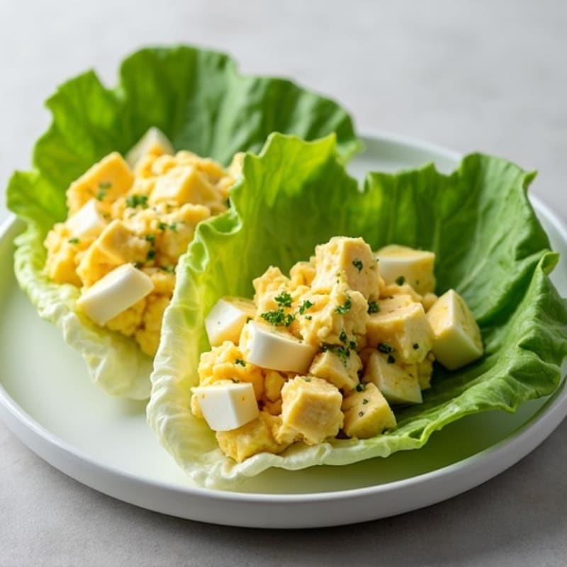 Creamy Egg Salad Lettuce Wraps
