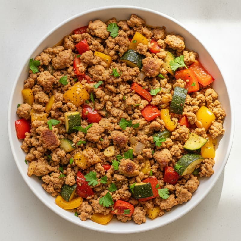 Savory Ground Turkey Skillet