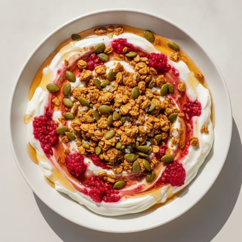 Yogurt Berry Swirl with Granola
