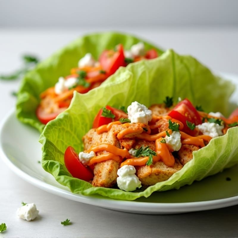 Fresh Buffalo Chicken Lettuce Wraps