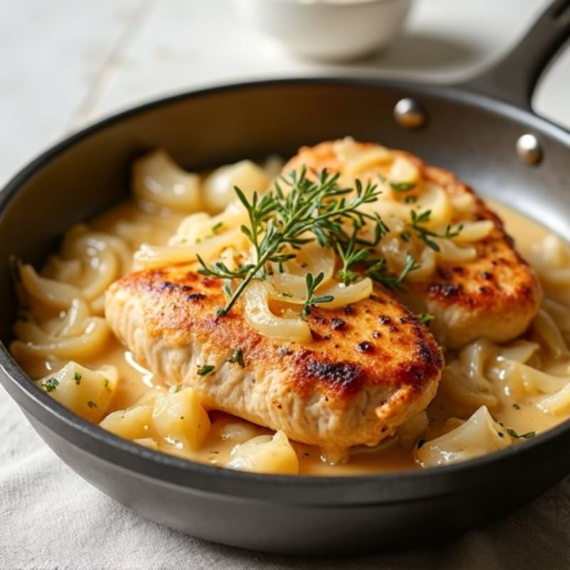Creamy Skillet French Onion Chicken