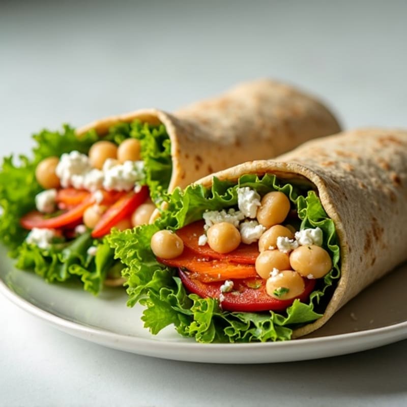 Fresh Garden Veggie Wrap with Creamy Herb Dressing