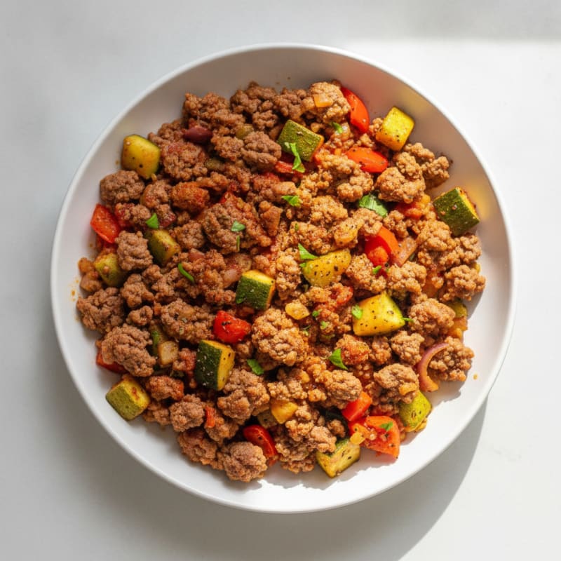 Savory Ground Beef and Vegetable Skillet