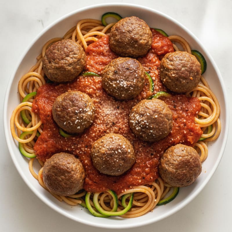 Classic Beef Meatballs with Marinara Pasta