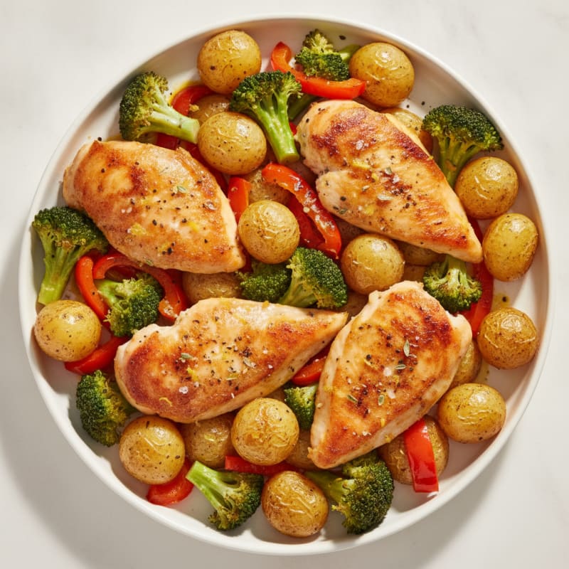 Sheet Pan Lemon Herb Chicken and Veggies