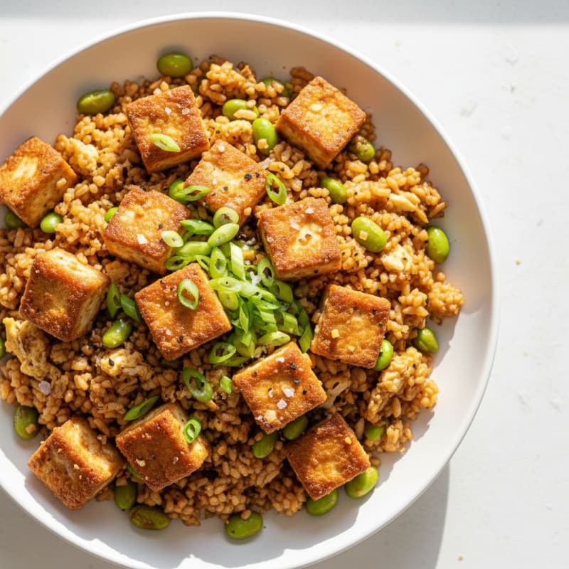 Ginger-Garlic Tofu Fried Rice