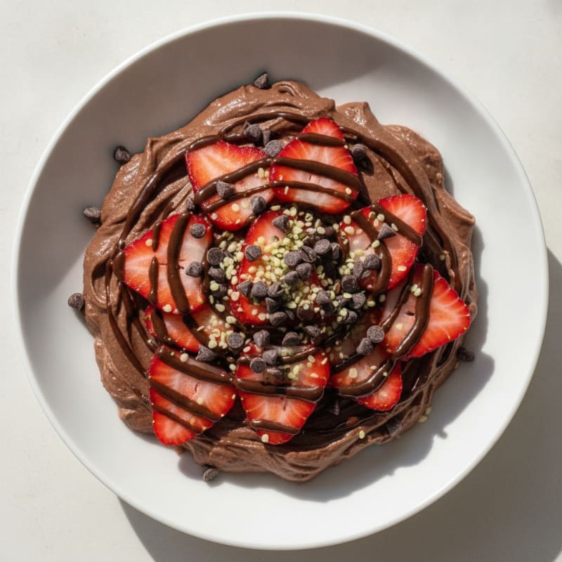 Strawberry Dark Chocolate Greek Yogurt Delight