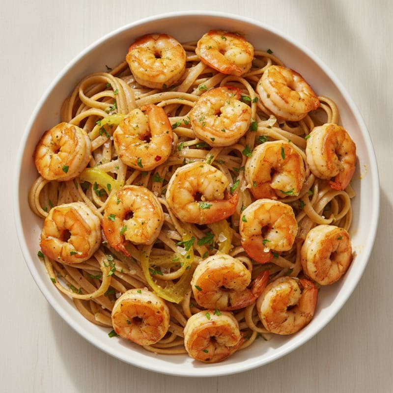 Garlic Butter Shrimp Scampi with Linguine