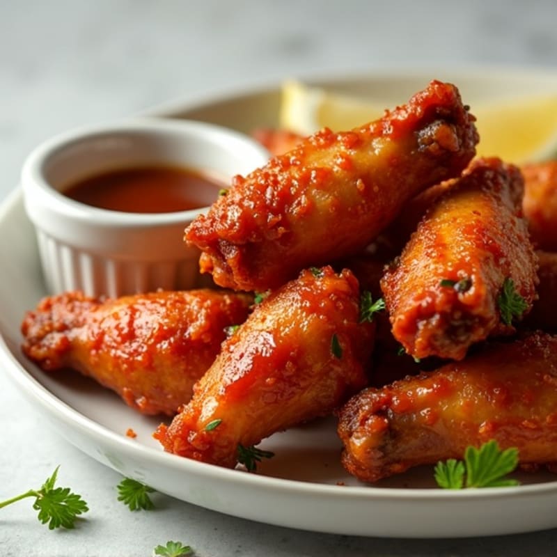 Crispy Baked Spicy BBQ Chicken Wings