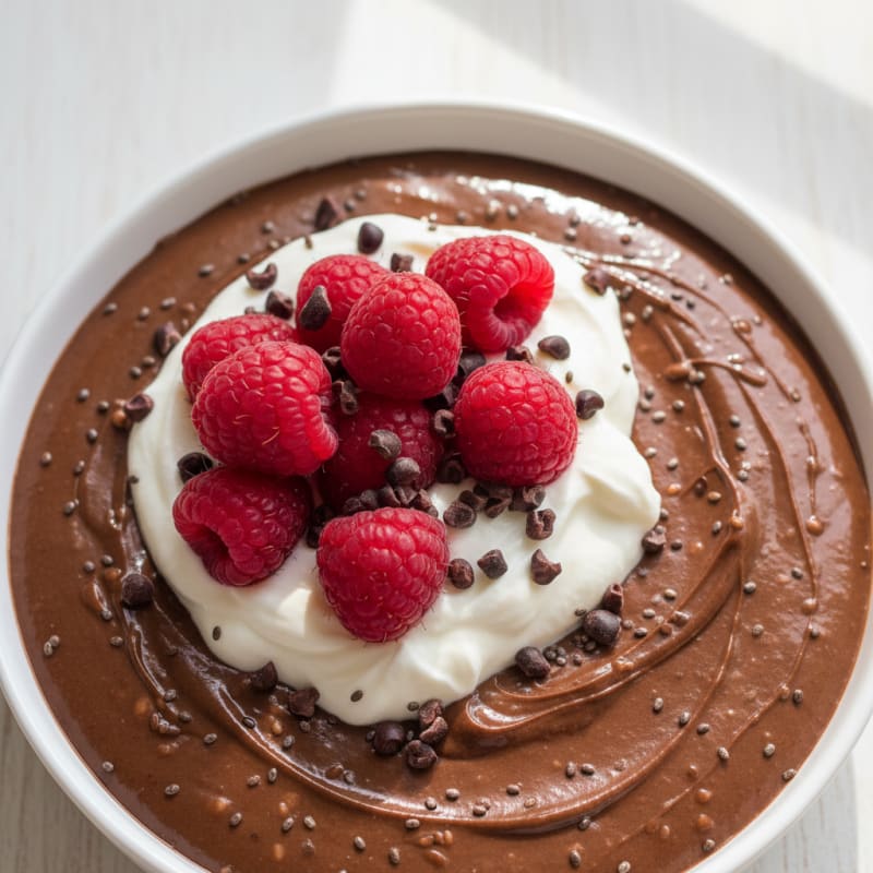Silky Chocolate Protein Pudding with Greek Yogurt