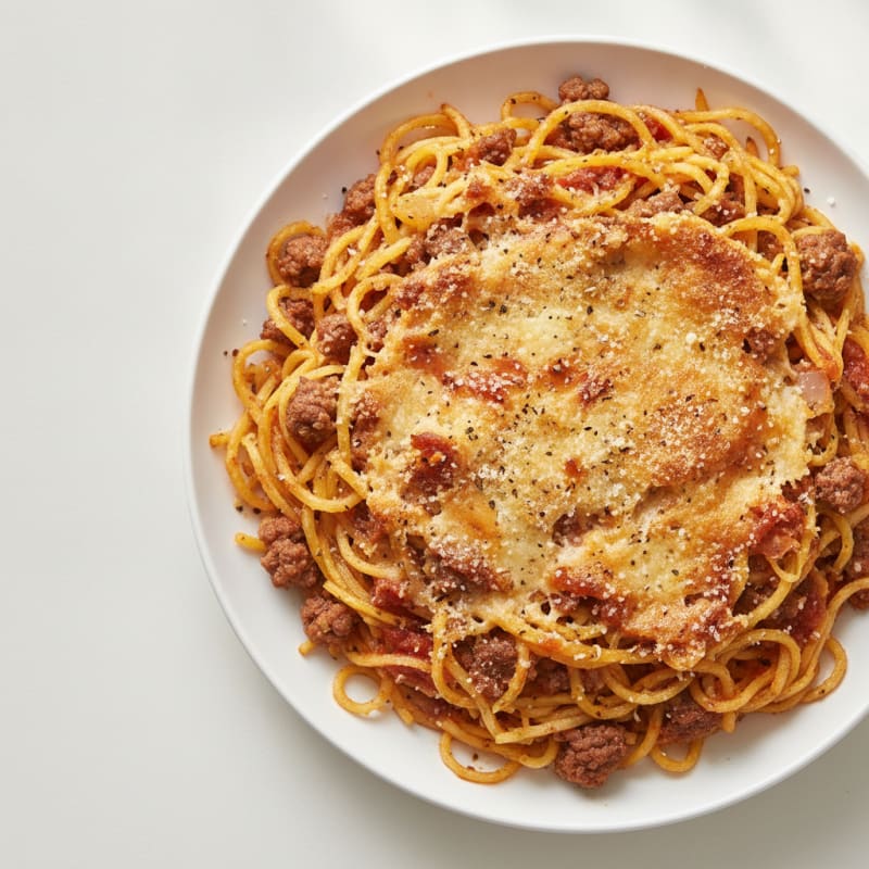 Spaghetti Squash Beef Marinara Bake