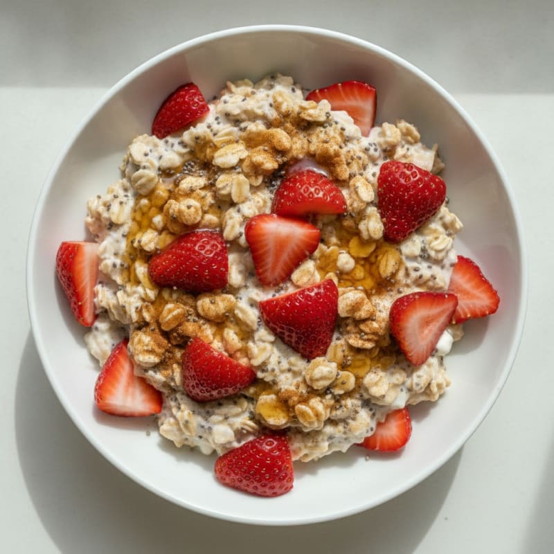 Strawberry Shortcake Overnight Oats