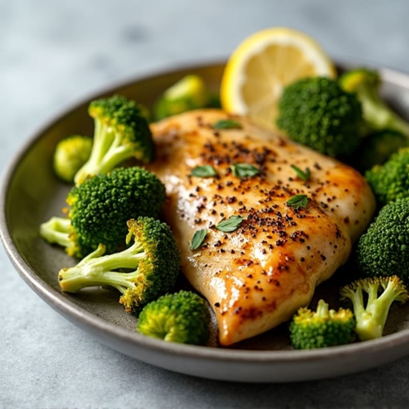 Sheet Pan Roasted Chicken and Broccoli