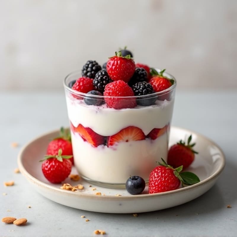 Creamy Greek Yogurt Protein Parfait with Mixed Berries