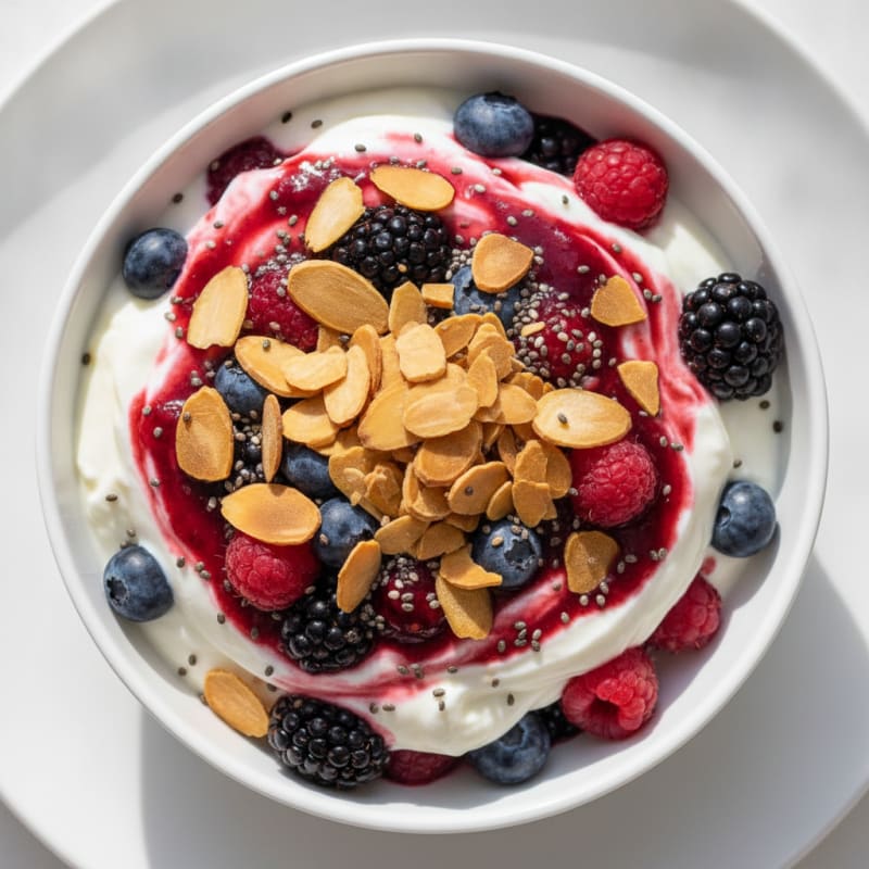 Creamy Greek Yogurt Protein Parfait with Mixed Berries