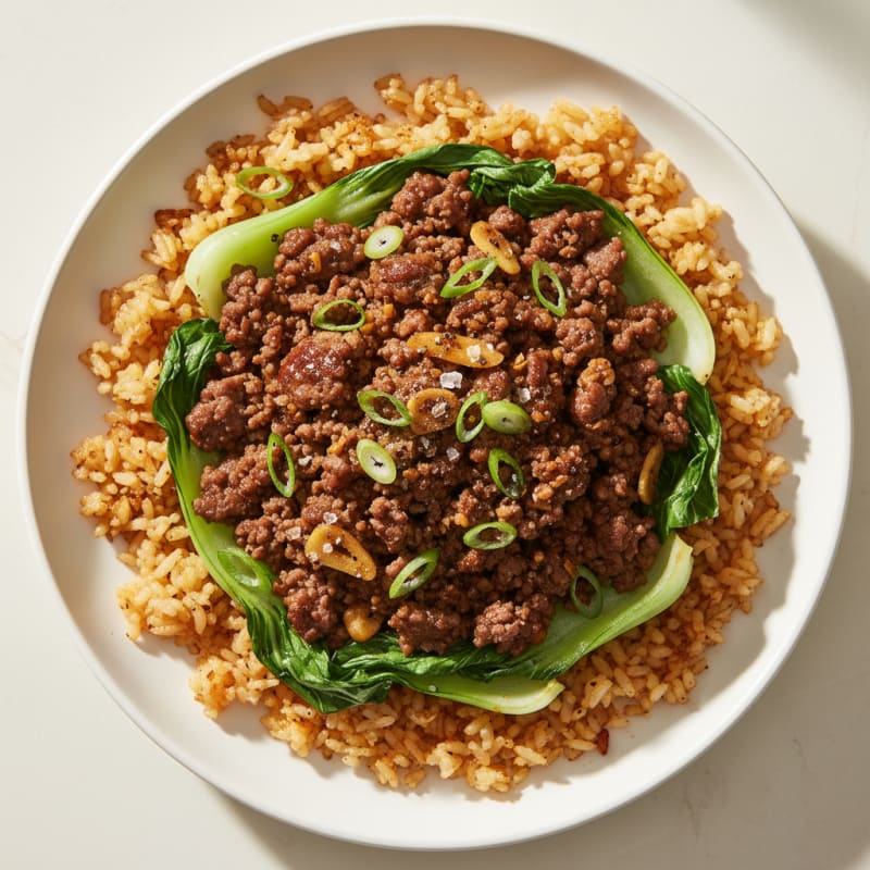 Tender Beef and Crispy Rice Bowl