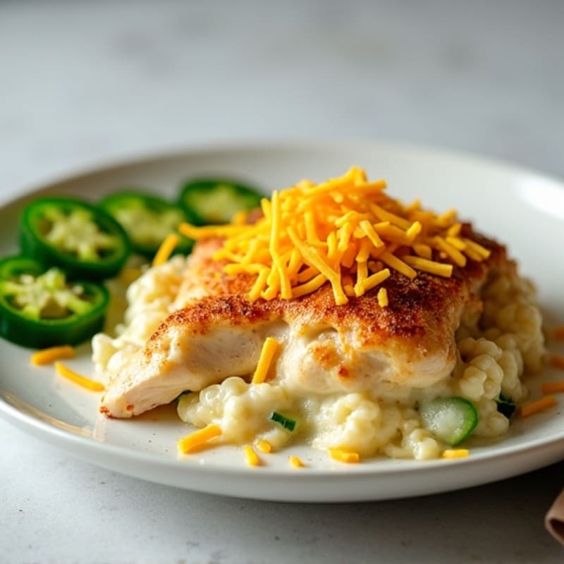 Spicy Jalapeño Creamy Chicken Bake