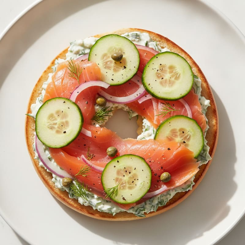 Smoked Salmon Everything Bagel