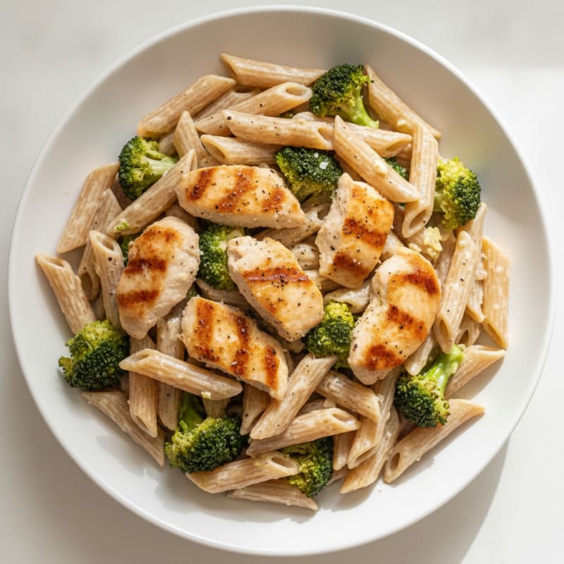 Chicken Alfredo Pasta with Broccoli