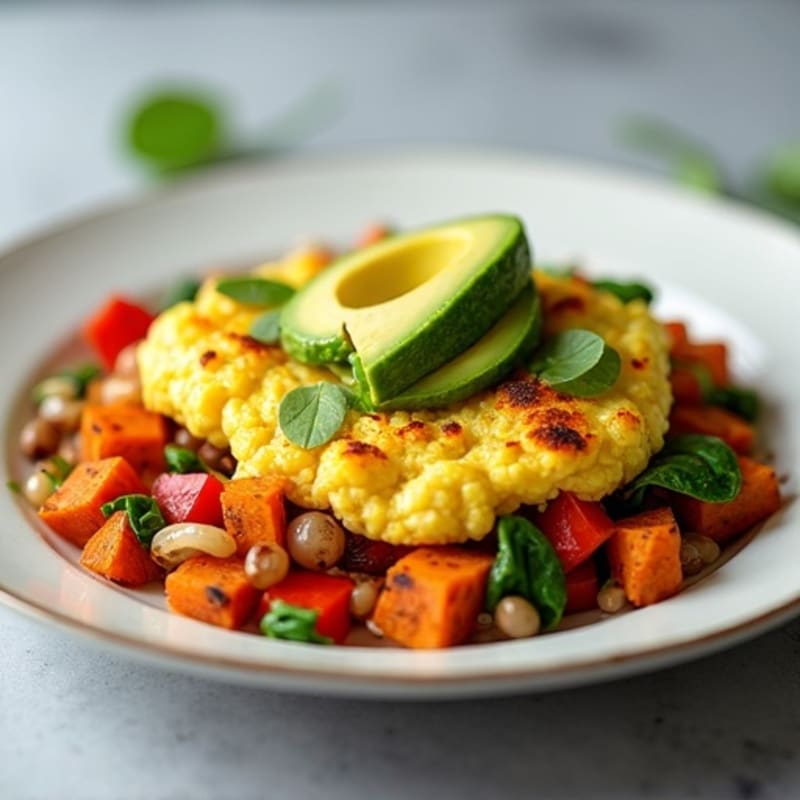 Protein-Packed Egg White Scramble with Sweet Potato Hash