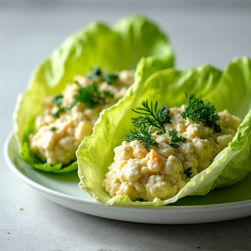 Creamy Herb Egg Salad Lettuce Wraps