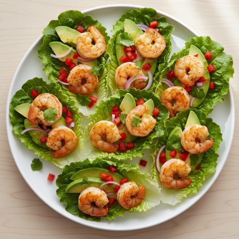 Chili-Lime Shrimp Lettuce Wraps