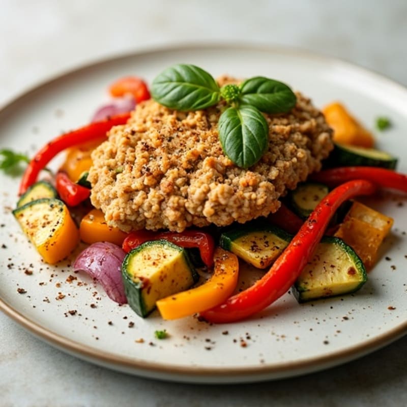 Herb-Seasoned Ground Chicken Skillet with Roasted Vegetables