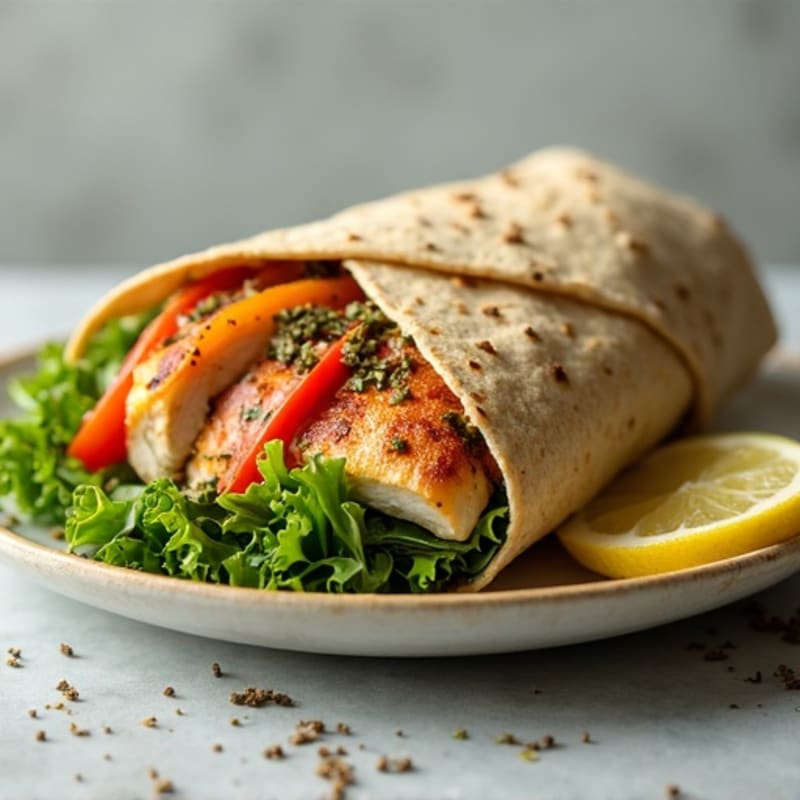 Lemon Herb Grilled Chicken Wrap