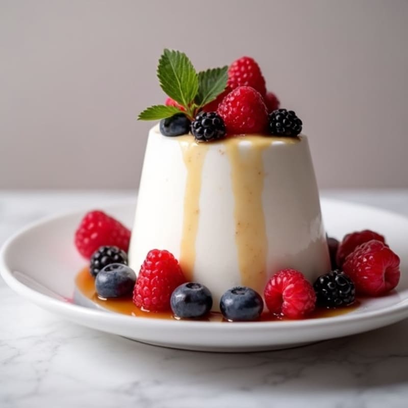 Silky Greek Yogurt Protein Mousse with Mixed Berries