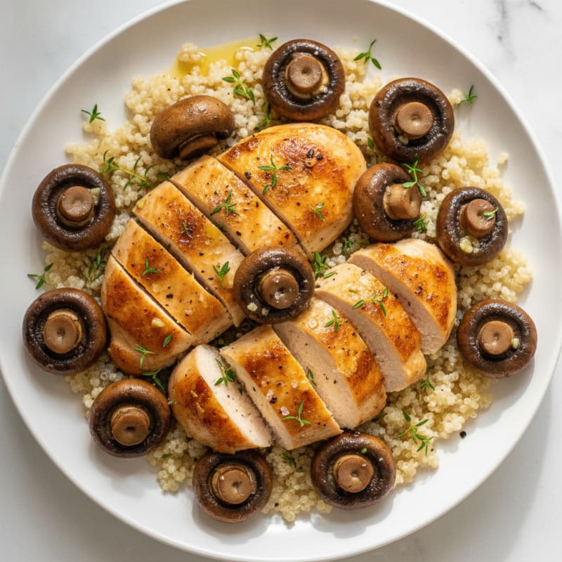 Roasted Garlic Butter Mushrooms